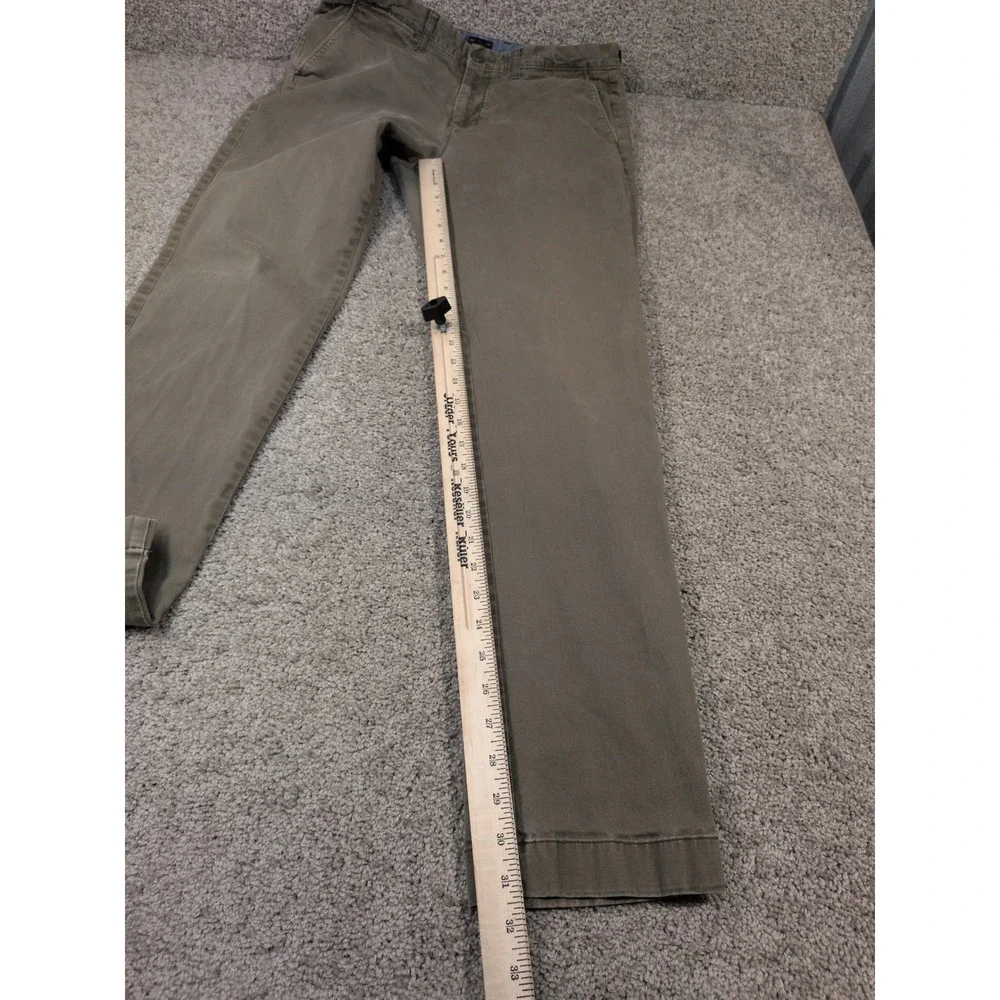 J.Crew 484 Slim Fit‎ Chino Pants Mens 33x34 Olive Green Stretch Cotton Twill